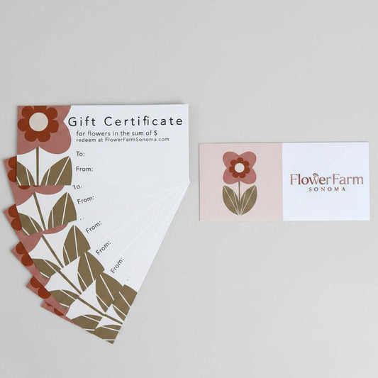 Flower Farm Gift Certificates